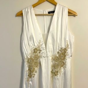 MISS ORD strapless lightweight gold embroidered wedding dress